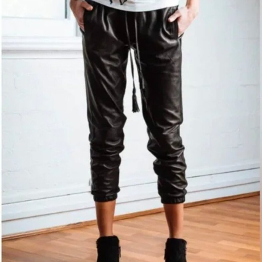 DEA the Label premium sheep leather joggers NWT